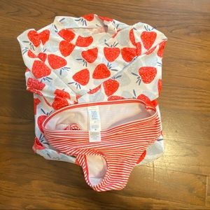 EUC Strawberry Carter’s Rash-guard set (3T)